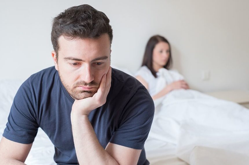 Man stressed out about erectile dysfunction